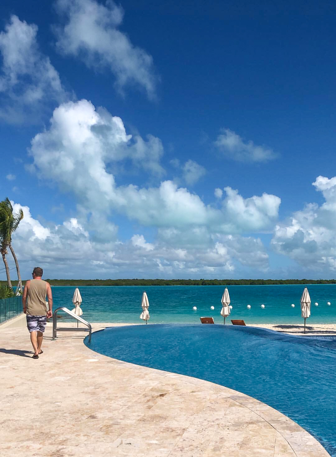 turks and caicos blue haven resort infinity pool blue water