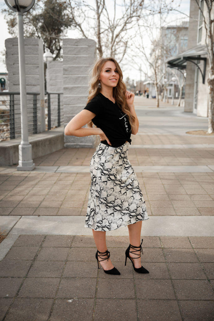 Snakeprint Skirt 3 Ways - Katies Door Fashion Fashion